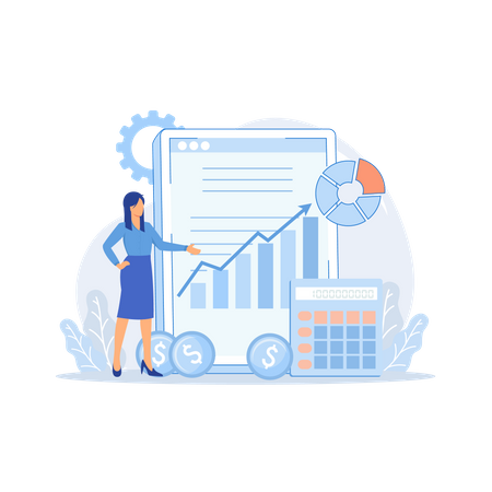 Financial management system  Illustration