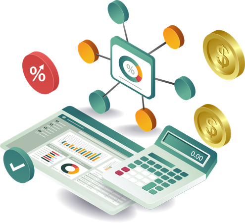 Financial management system  Illustration