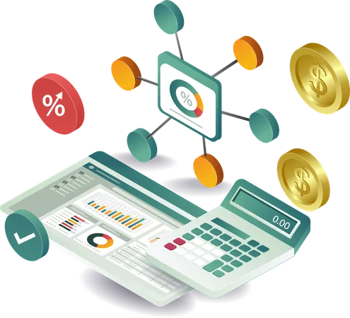 Financial management system  Illustration