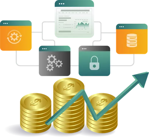 Financial management system  Illustration