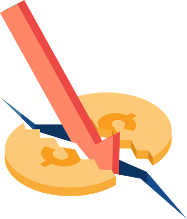 Financial market crisis  Illustration