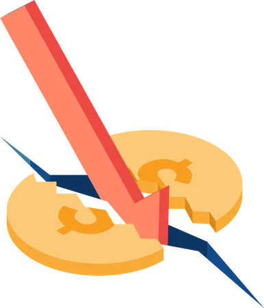 Financial market crisis  Illustration