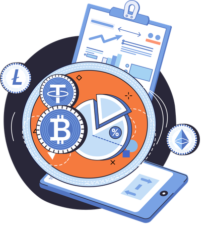 Financial market trading  Illustration