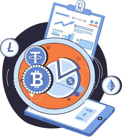 Financial market trading  Illustration