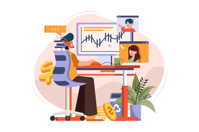 Financial Meeting  Illustration