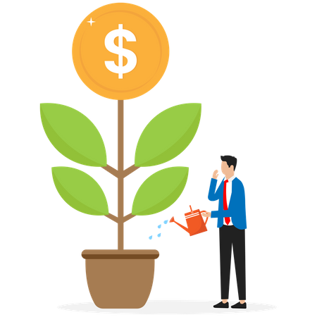 Financial or investment growth  Illustration