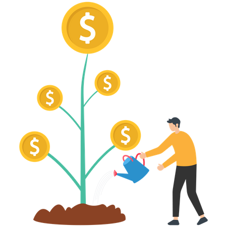 Financial or investment growth Illustration