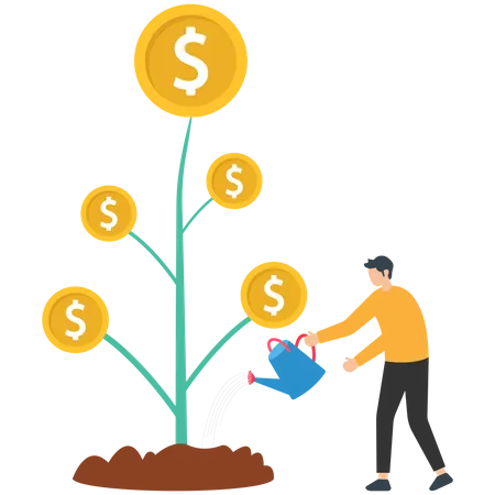 Financial or investment growth  Illustration