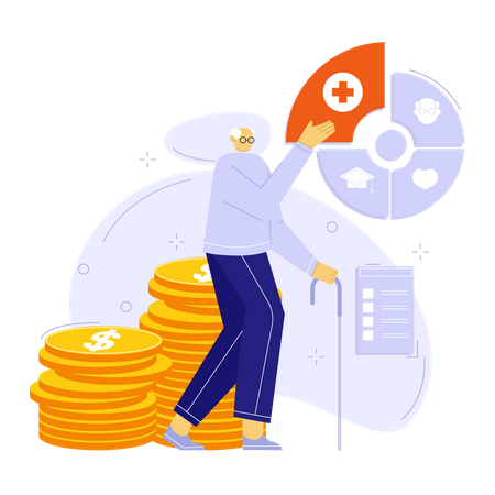 Financial planning for healthcare  Illustration