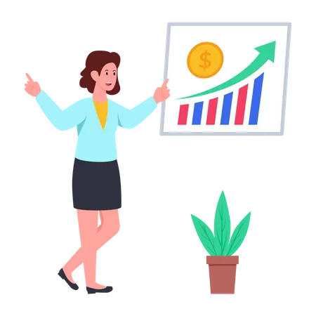 Financial Presenter  Illustration