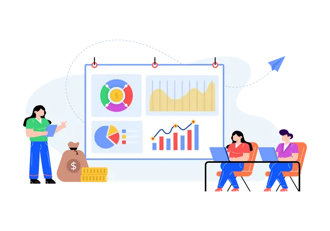 A Financial Project Overview Flat Illustration Illustration