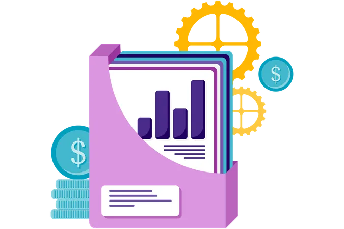 Financial records  Illustration