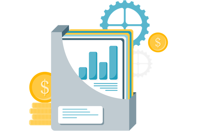 Financial records  Illustration