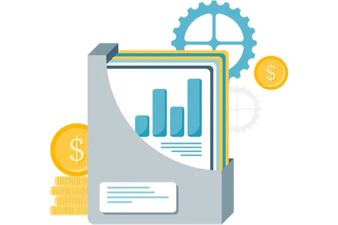 Financial records  Illustration