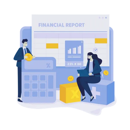 Financial report Illustration
