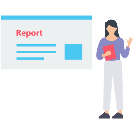 Financial report Illustration