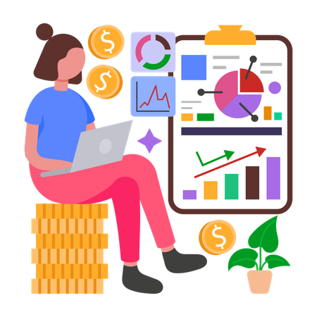 Financial Report Automation  Illustration