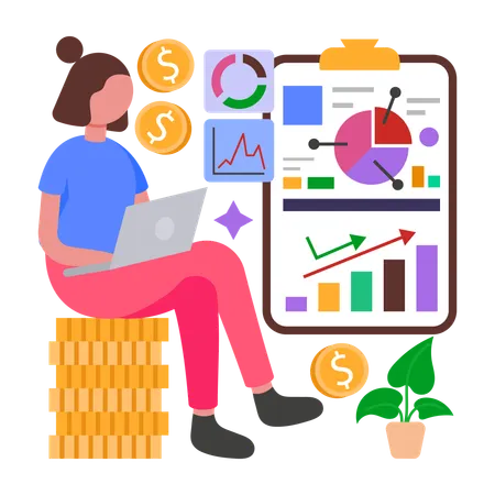 Financial Report Automation  Illustration