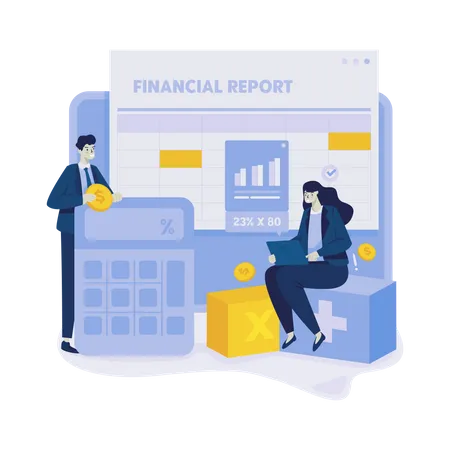 Financial report  Illustration