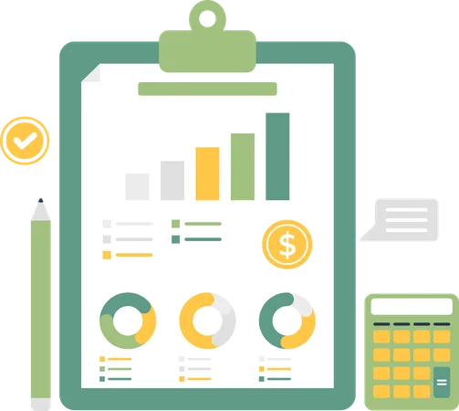 Financial report  Illustration