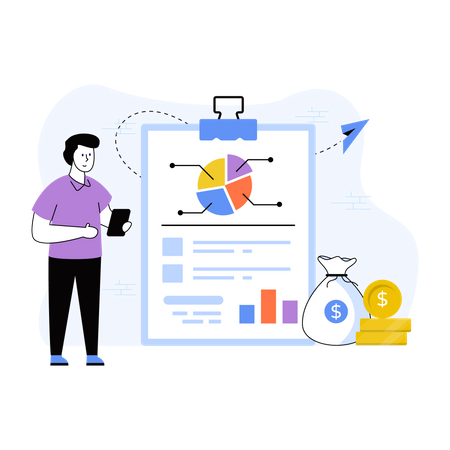 Financial Report  Illustration