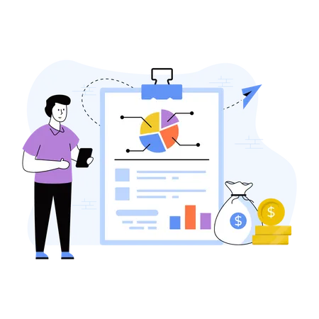 Financial Report  Illustration