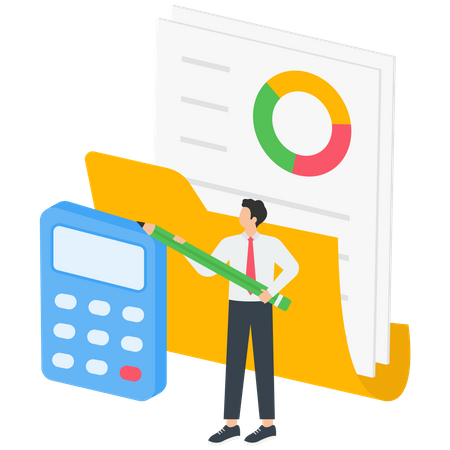 Financial Report  Illustration