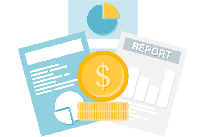 Financial Report  Illustration