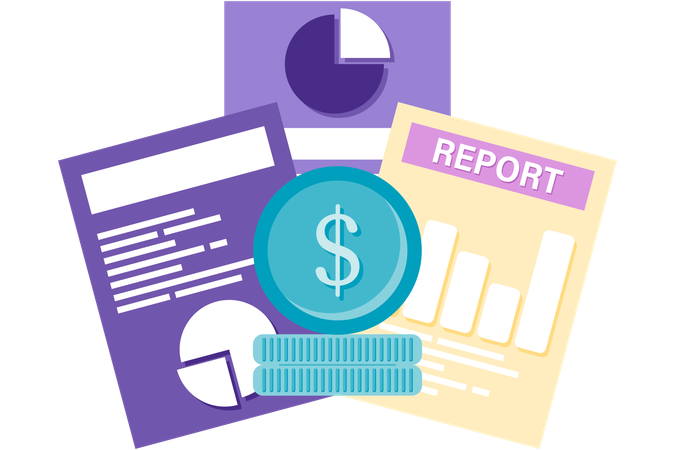 Financial Report  Illustration