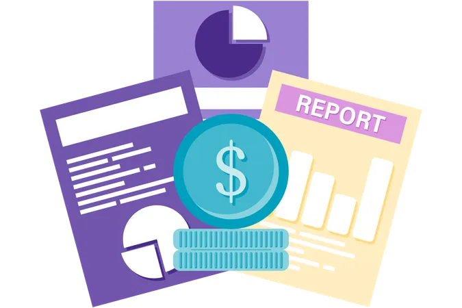 Financial Report  Illustration