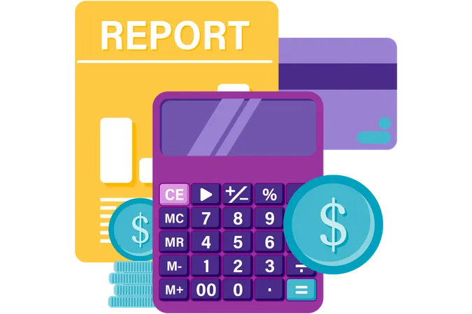 Financial report  Illustration