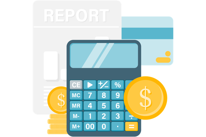 Financial report  Illustration