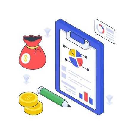 Financial Report  Illustration