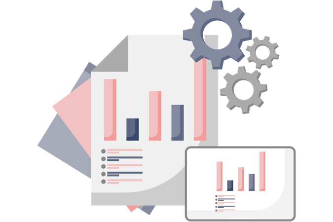Financial report of the business prepared by financial manager  Illustration