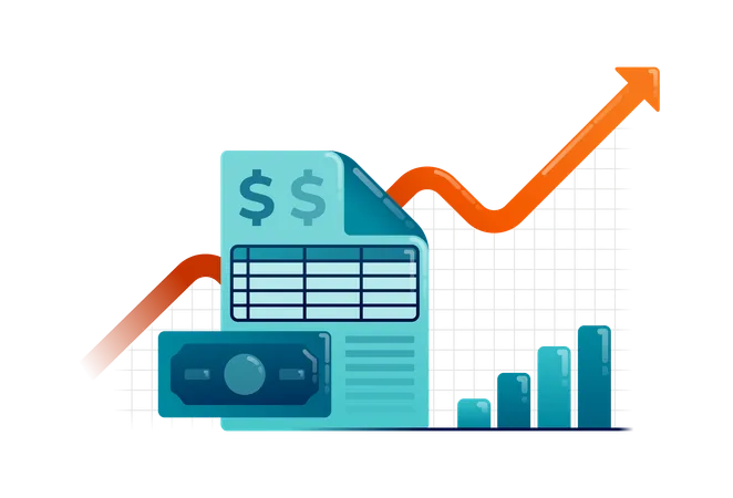 Financial report presented in meeting  Illustration