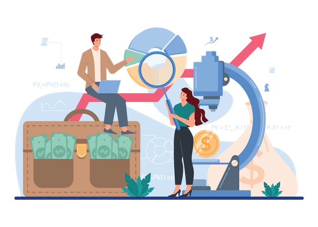 Financial research  Illustration