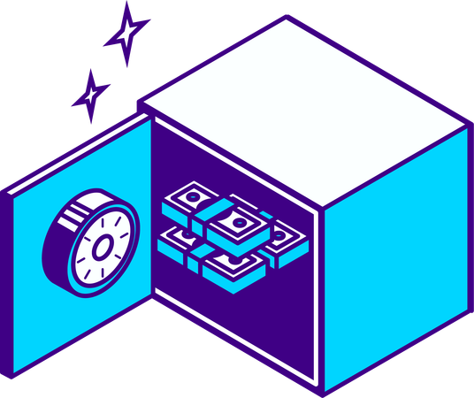 Financial safe  Illustration