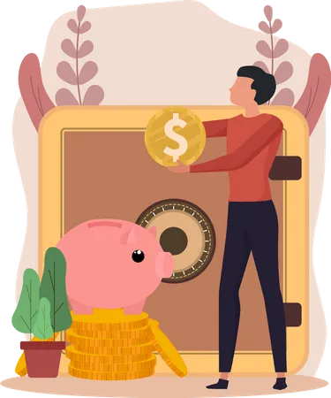 Financial saving  Illustration