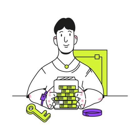 Financial savings  Illustration