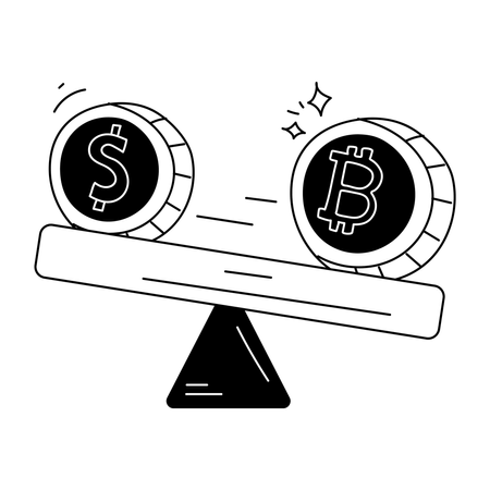 Financial scale  Illustration