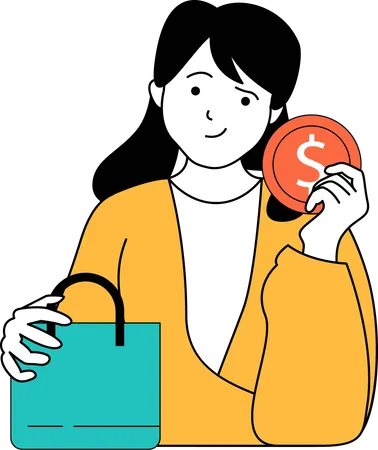 Financial shopping  Illustration