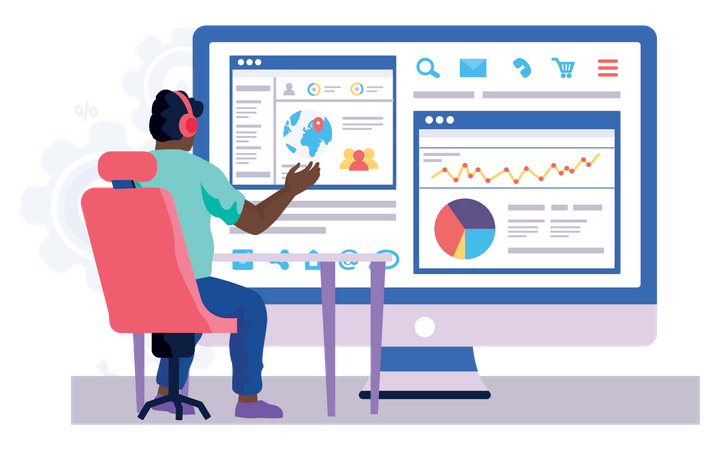 Financial stastics  Illustration