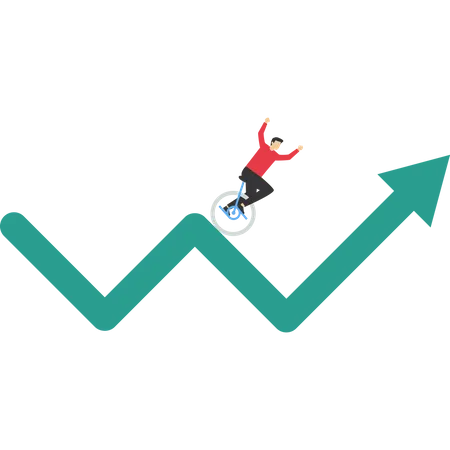 Financial Stock Market Fluctuations Up And Down Concept Metaphor Of Investment Volatility Roller Coaster Ride Investors People Ride Roller Coaster On Fluctuating Market Chart Illustration