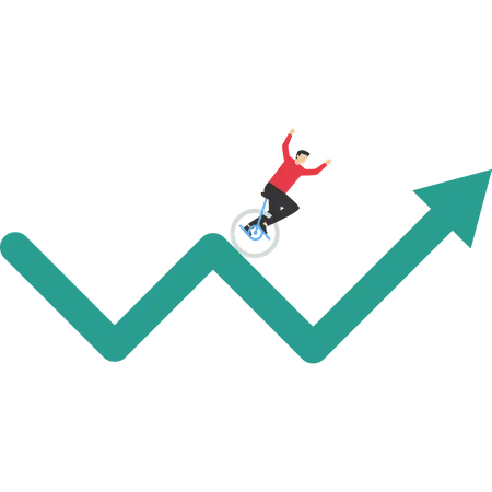 Financial stock market fluctuations  Illustration