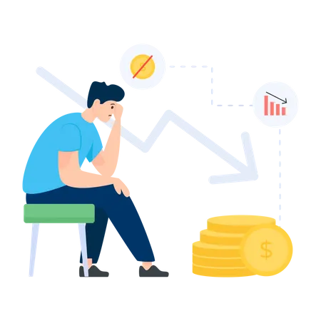 Financial Stress  Illustration