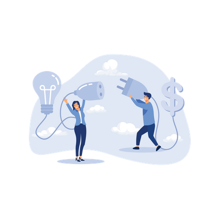 Financial support for startup  Illustration