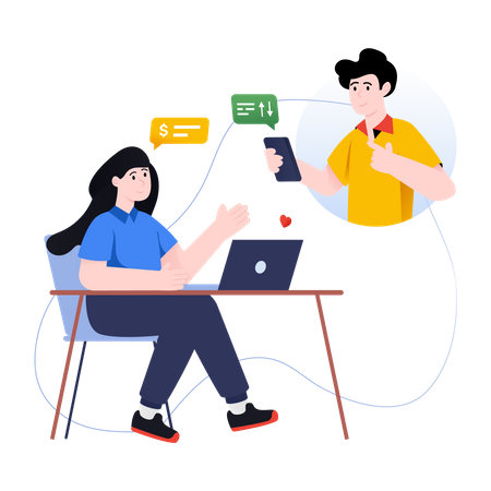 Financial Talk  Illustration