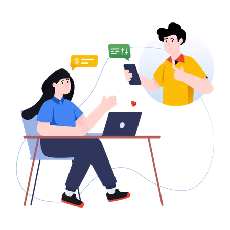 Financial Talk  Illustration