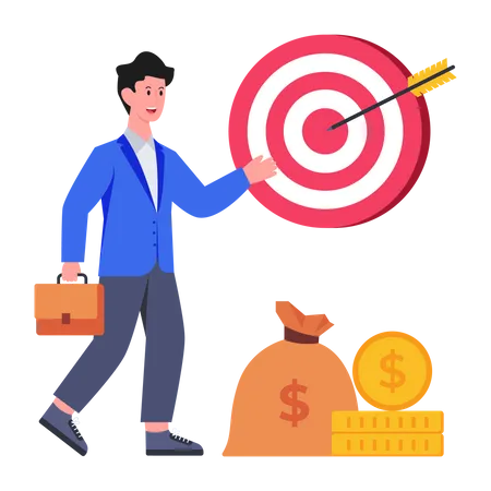 An Icon Design Of Financial Target Illustration