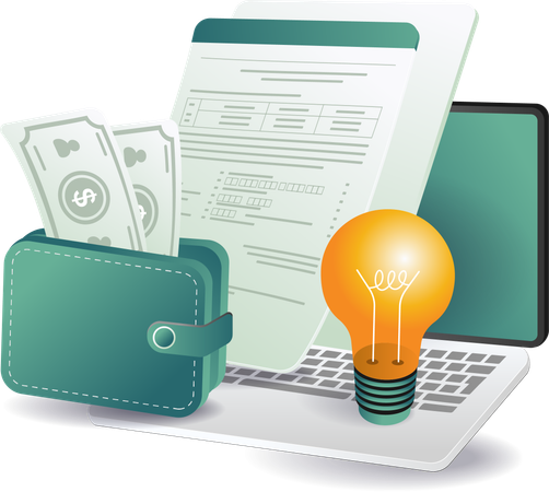 Financial tax and finance idea  Illustration